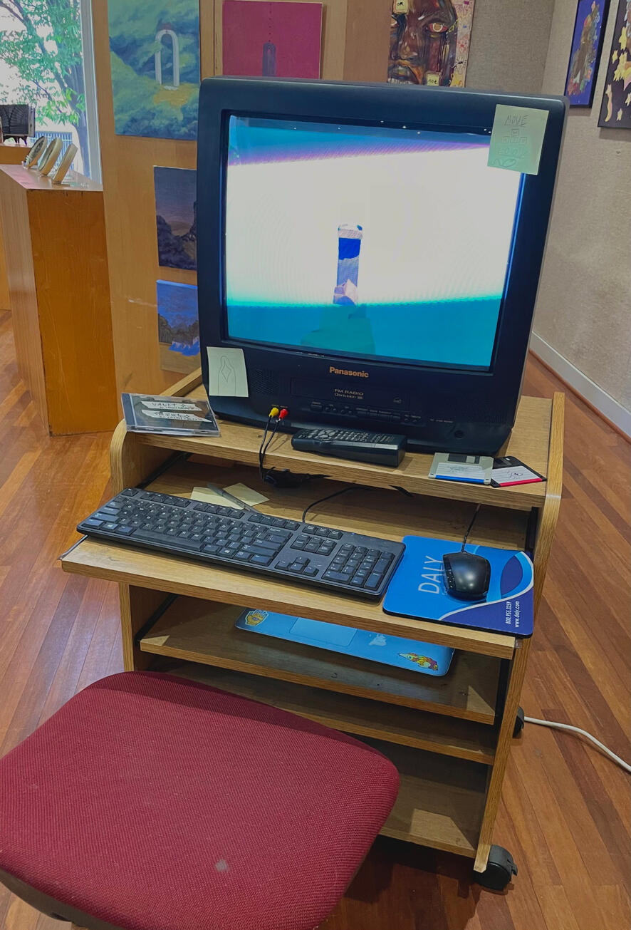 video game playable setup with CRT TV monitor